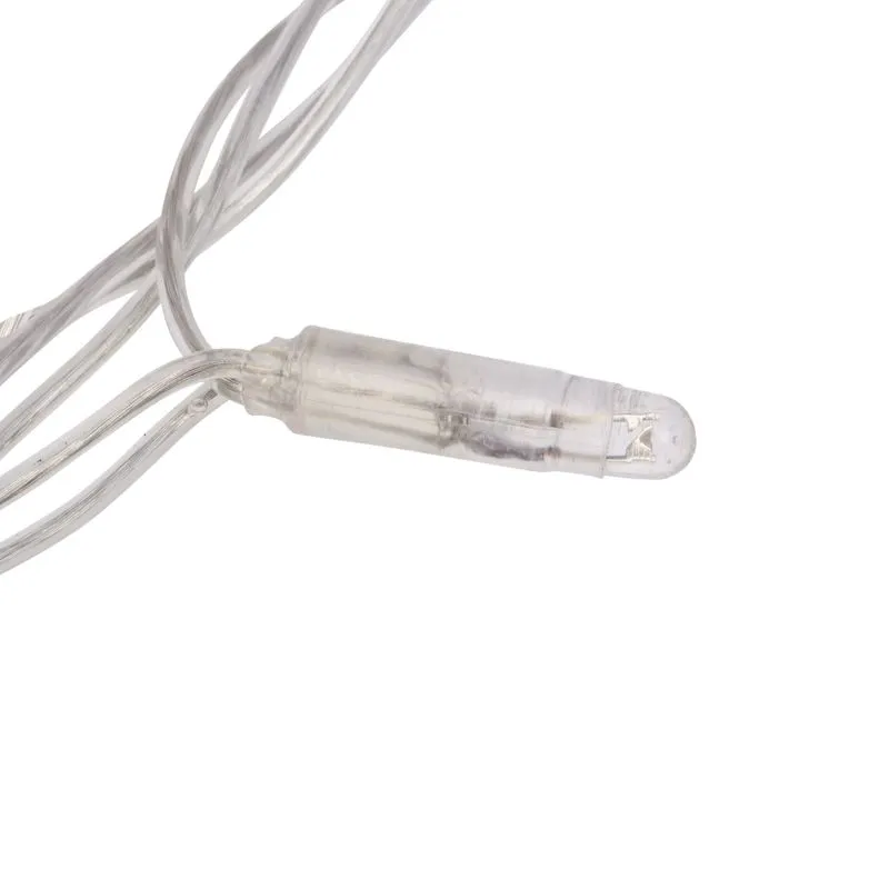 Гирлянда светодиодная Занавес 2х6м 360 LED БЕЛЫЙ прозрачный ПВХ IP65 эффект водопада 24В не соединяется трансформатор в комплекте NEON-NIGHT - Фото 5