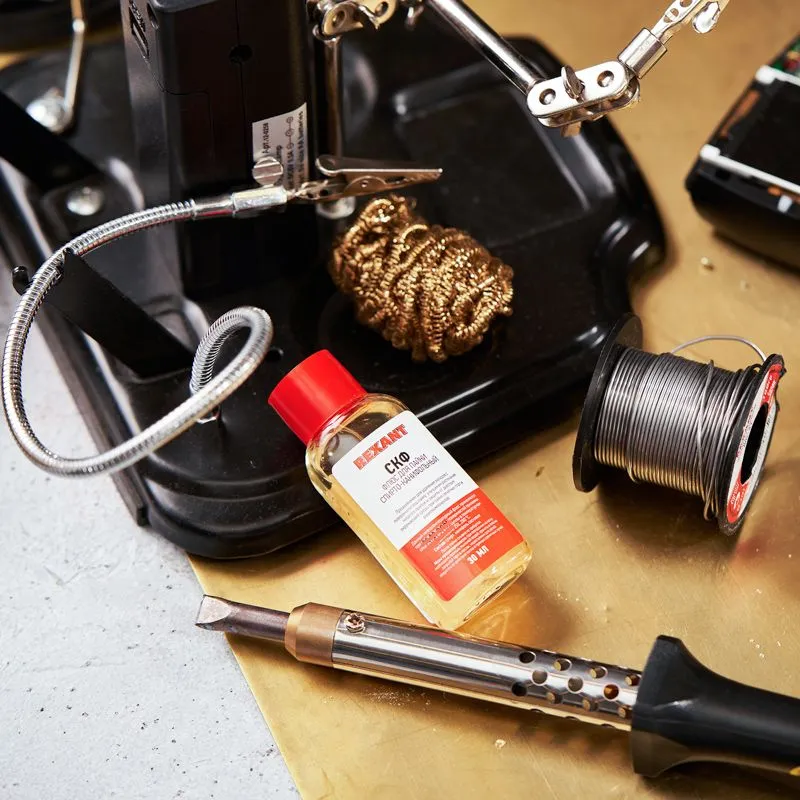 Флюс для пайки, СКФ (спирто-канифольный), 30мл, флакон REXANT - Фото 2