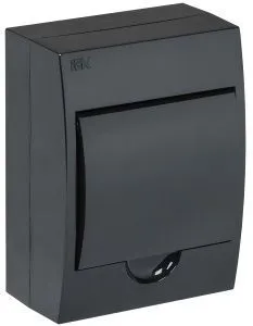 KREPTA 3 Корпус пластиковый ЩРН-П-6 IP41 черный IEK MKP12-N-06-41-K02