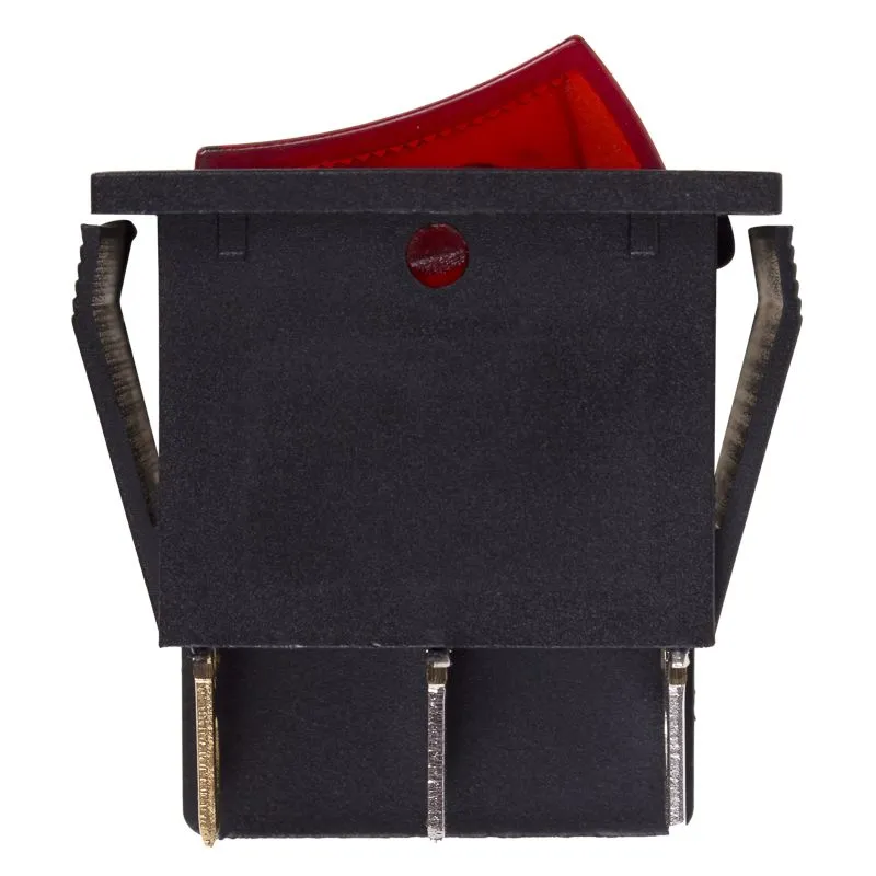 Выключатель клавишный 250V 15А (6с) ON-OFF красный с подсветкой ДВОЙНОЙ (RWB-511, SC-797) REXANT - Фото 3