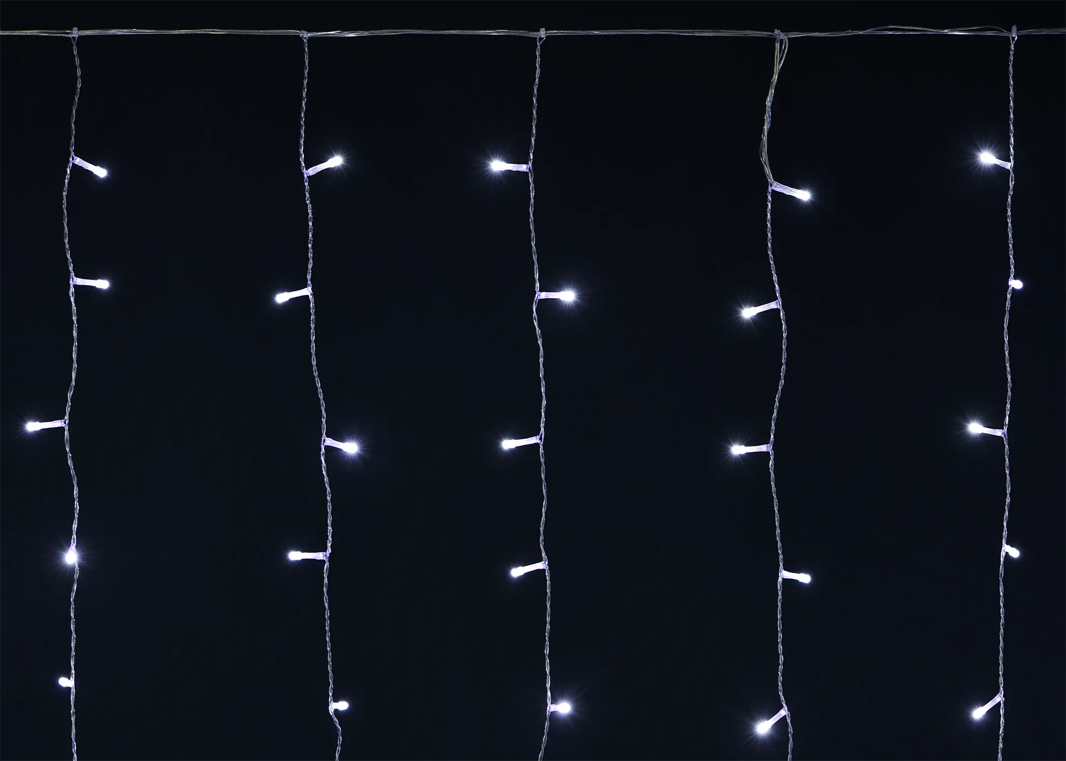 LIGHTING Гирлянда бахрома 4,5х0,7м 200 светодиодов белый свет IP44 прозрачный шнур 3м 230В мерцание транзит IEK LGDU321-2-200-L3-T-S-44