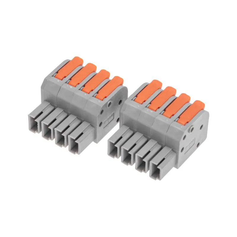 Клемма СМК 222-424R проходная разъемная 4 полюса серая 0,2-2,5/4мм² (20 шт/уп) REXANT - Фото 5