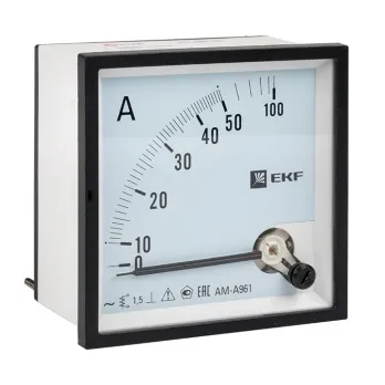 AMA-961 аналоговый на панель (96х96) квадратный вырез 50А прямое подкл. EKF