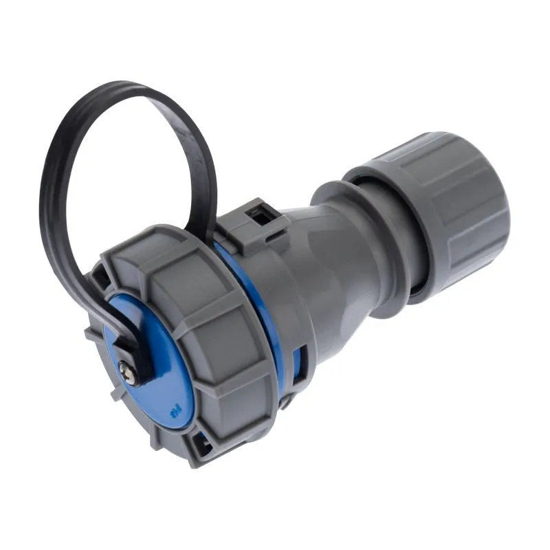 Розетка влагозащищенная кабельная переносная 1 гнездо, 2Р+РЕ, 16А, IP68, серая REXANT 111-121