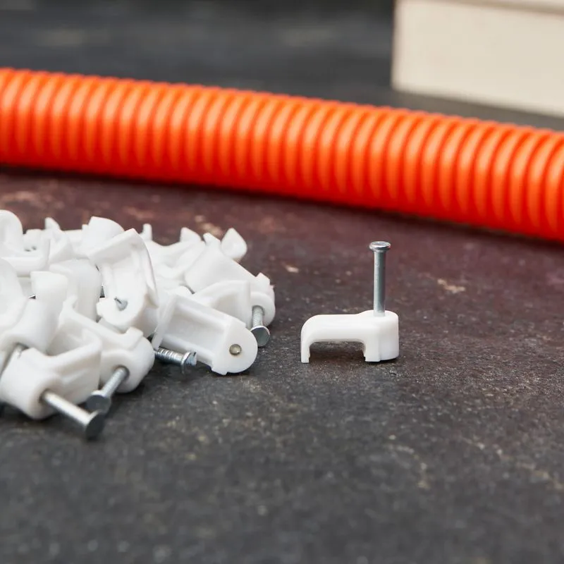 Крепеж кабеля плоский 10х3 мм, белый (50 шт/уп) REXANT - Фото 2