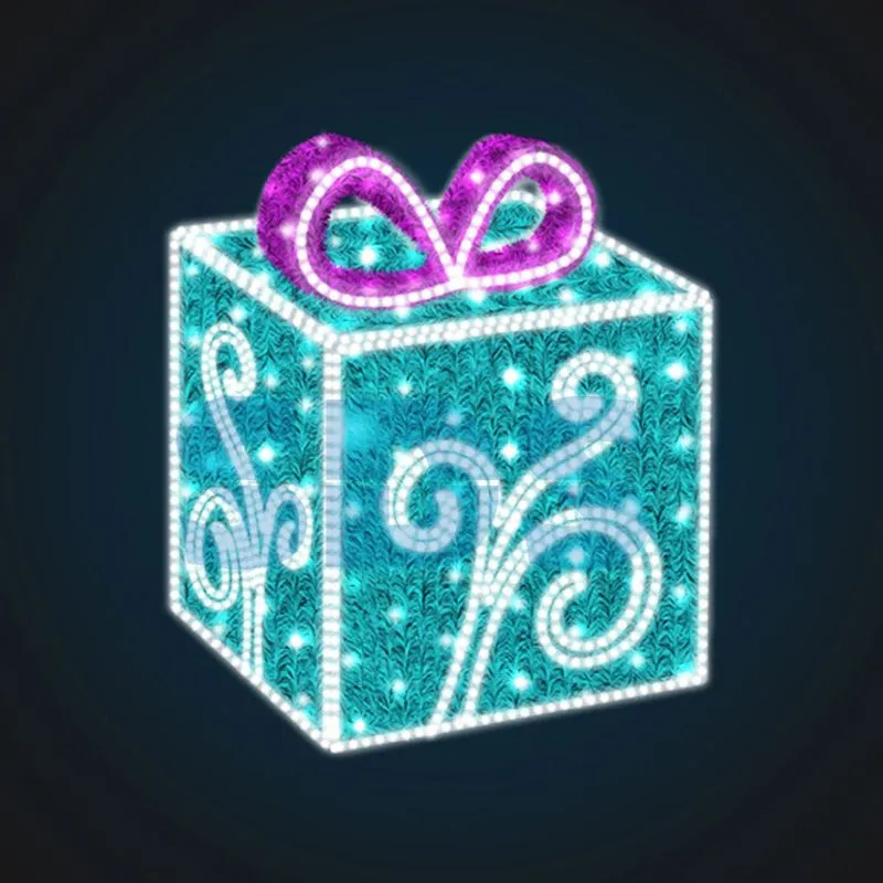 Декоративная 3D фигура Подарок 100 см белый