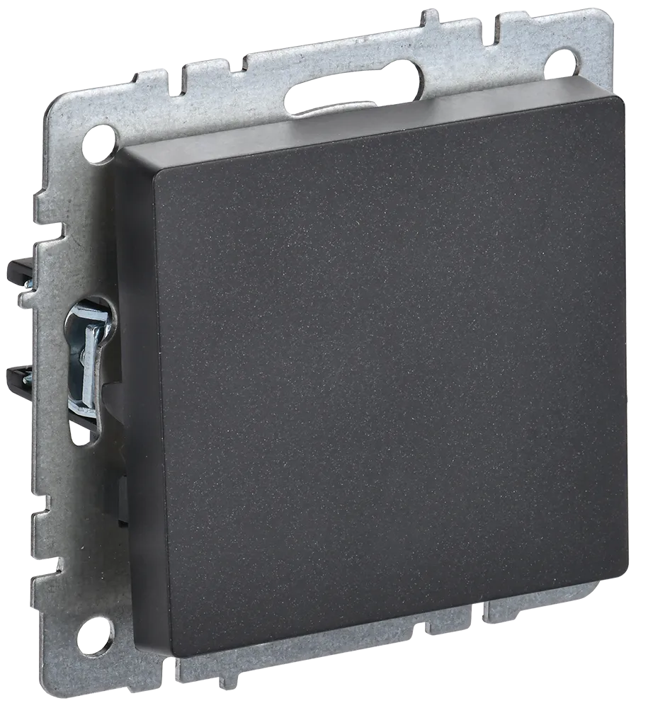 BRITE Выключатель 1-клавишный самовозвратный 10А ВС10-1-4-БрЧ черный IEK BR-V14-0-10-K02