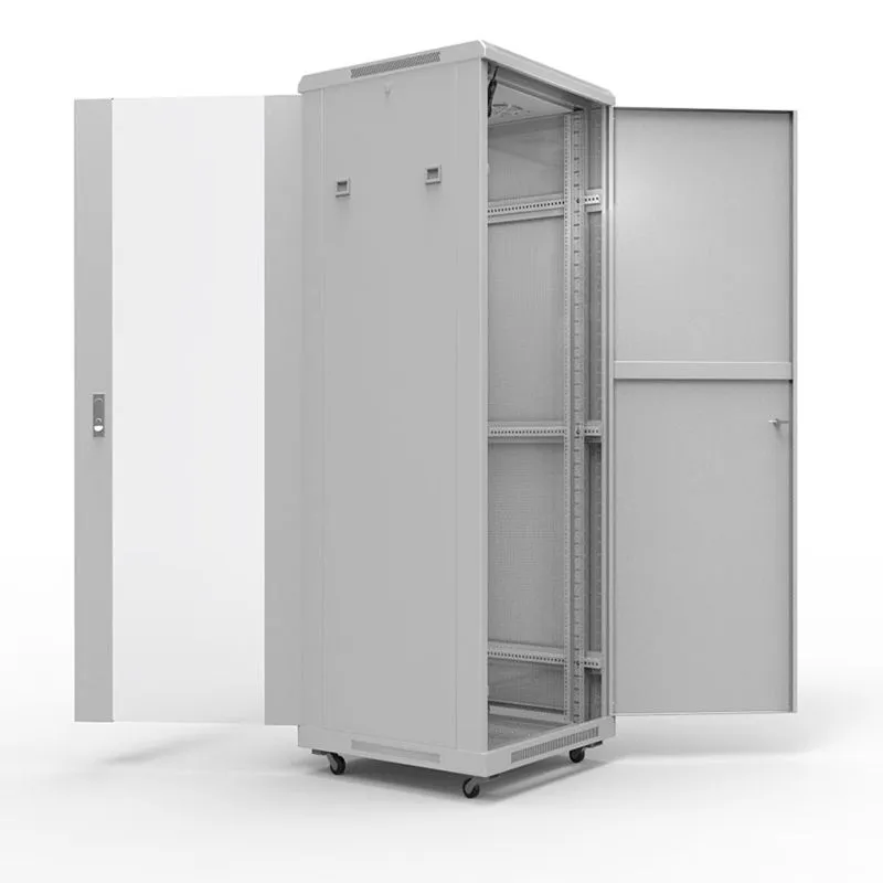 Шкаф напольный 19" серии Standart 32U 600х1000мм, передняя дверь стекло, задняя дверь металл, RAL 7035 (состоит из 3 частей) REXANT 04-2312