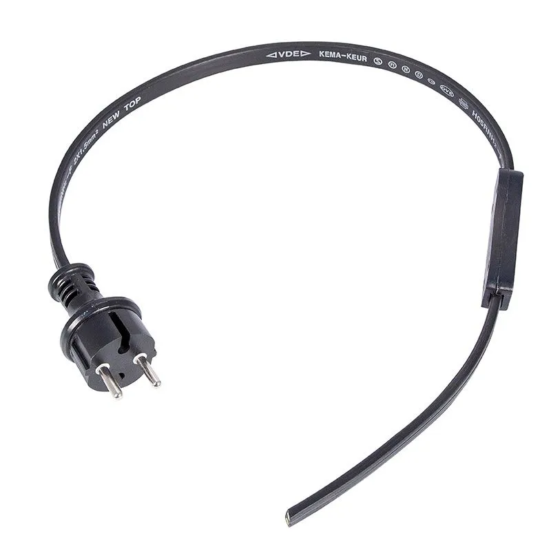 Блок питания для подключения двухжильной гирлянды Belt-light (шнур питания 1,5м с вилкой, коннектор) NEON-NIGHT 331-003