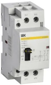 Контактор модульный с ручным управлением КМ63-20МР AC KARAT IEK MKK12-63-20
