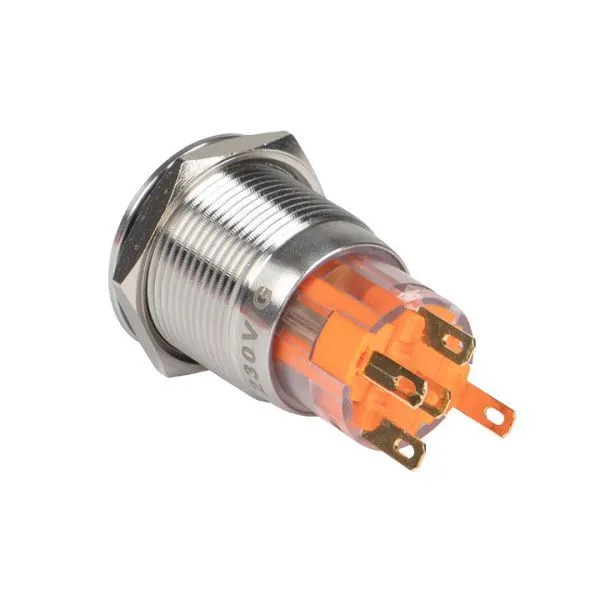 Кнопка S-Pro67 19 мм с фикс. с синей подсв. 24В EKF PROxima - Фото 2