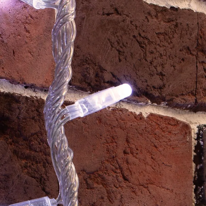 Гирлянда светодиодная Занавес 2х6м 360 LED БЕЛЫЙ прозрачный ПВХ IP65 эффект водопада 24В не соединяется трансформатор в комплекте NEON-NIGHT - Фото 3