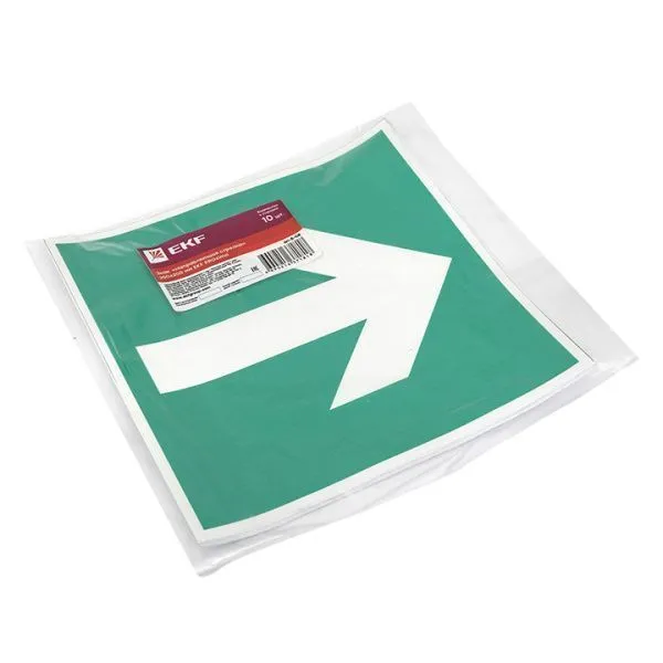 Знак наклейка E02-01 "Направляющая стрелка" (200х200) EKF