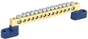 Шина N "ноль" на двух угловых изоляторах ШНИ-8х12-14-У2-С IEK YNN10-812-14C2-K07