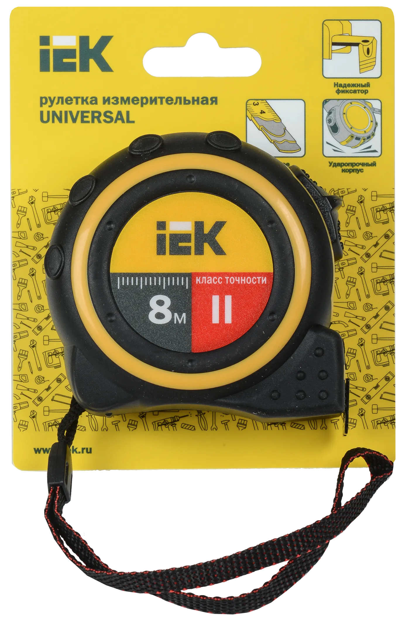 Рулетка измерительная UNIVERSAL 8м IEK - Фото 3