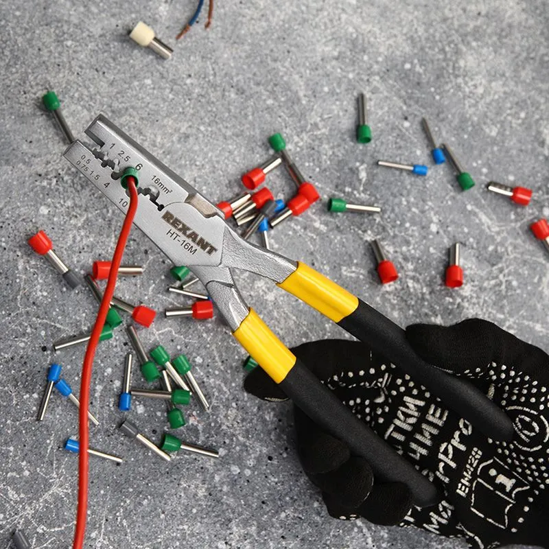 Пресс-клещи HT-16M для обжима втулочных наконечников 0,5-16мм² REXANT - Фото 4