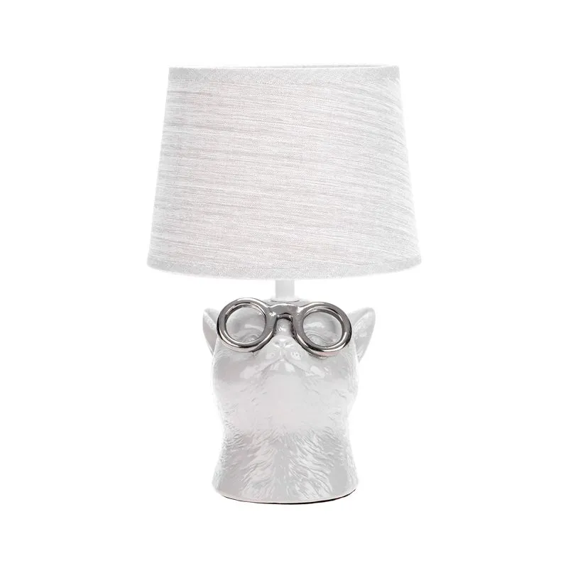 Светильник декоративный "Кот в очках", цоколь Е14, 40Вт, белый REXANT - Фото 2