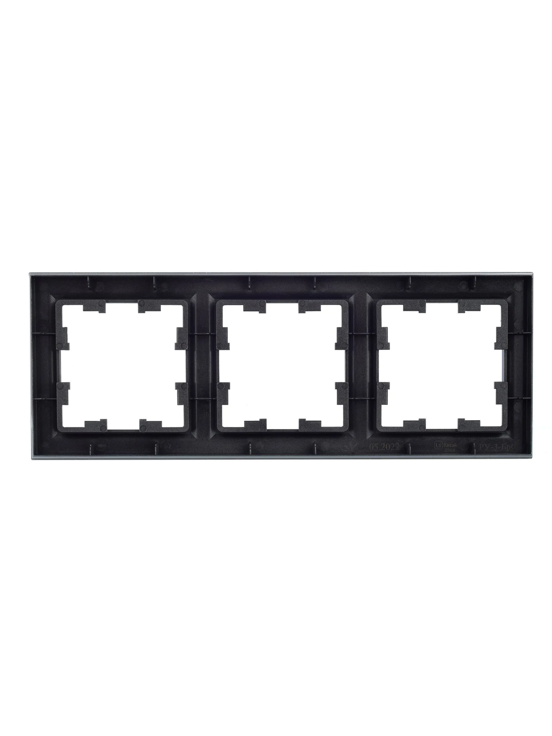 BRITE Рамка 3-местная РУ-3-БрС сталь IEK - Фото 5