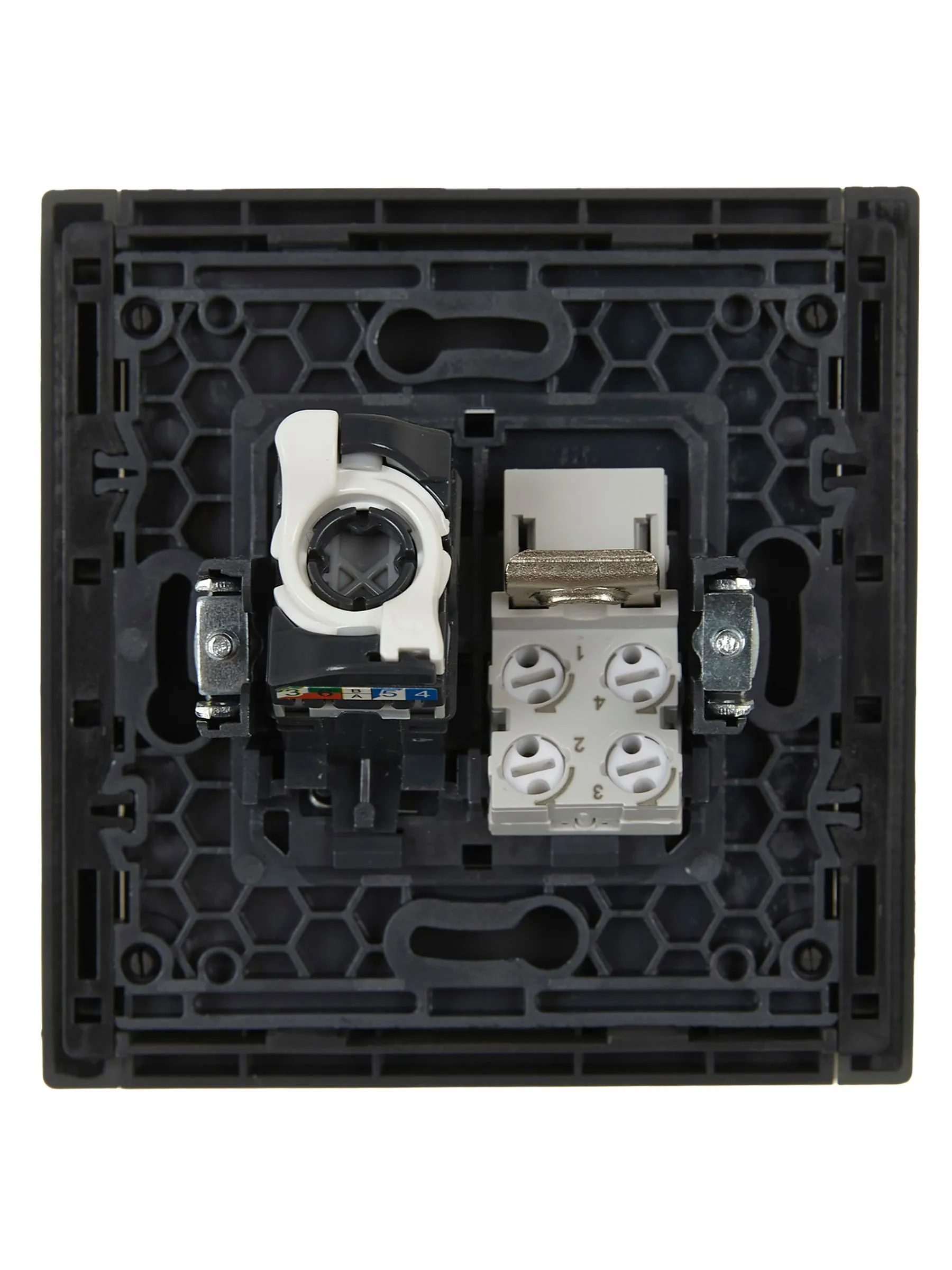 FORTE&PIANO Розетка двойная RJ11+RJ45 кат.5E FP335 серый IEK - Фото 4