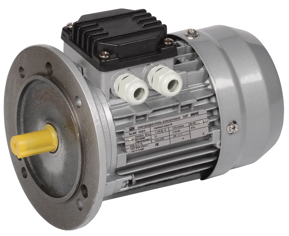 Электродвигатель асинхронный трехфазный АИР 56B4 380В 0,18кВт 1500об/мин 3081 DRIVE IEK