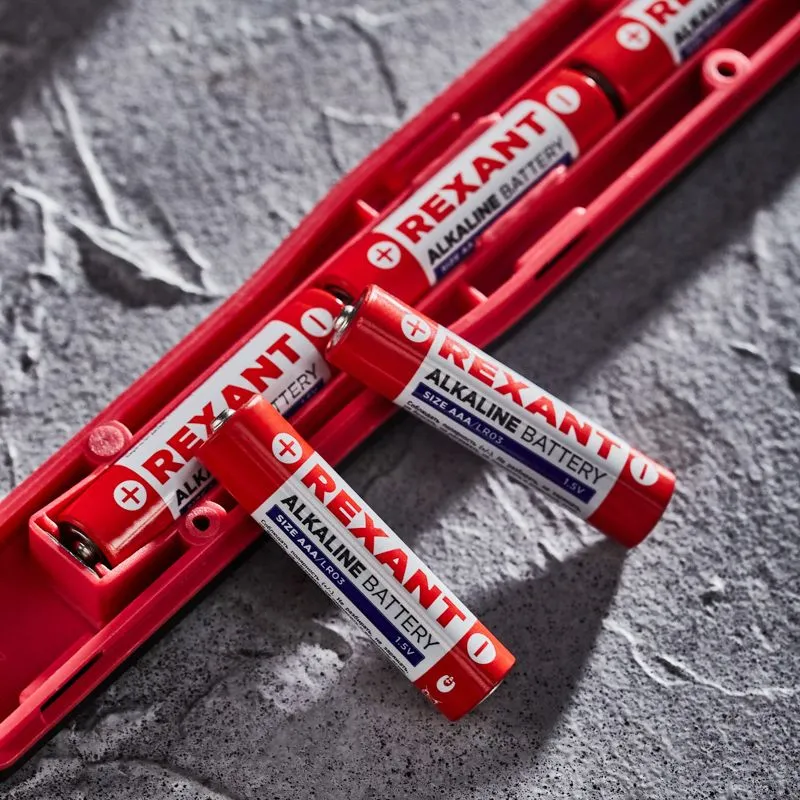 Батарейка алкалиновая AAA/LR03, 1,5В, 12 шт, блистер REXANT - Фото 2