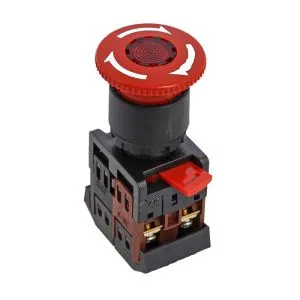 Кнопка AE-22 поворотная блокировка NO+NC Грибок EKF pbn-ae