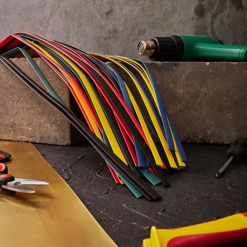 Набор термоусаживаемых трубок ТУТ нг 8,0/4,0мм, пять цветов, упаковка 50 шт. по 1м REXANT - Фото 2