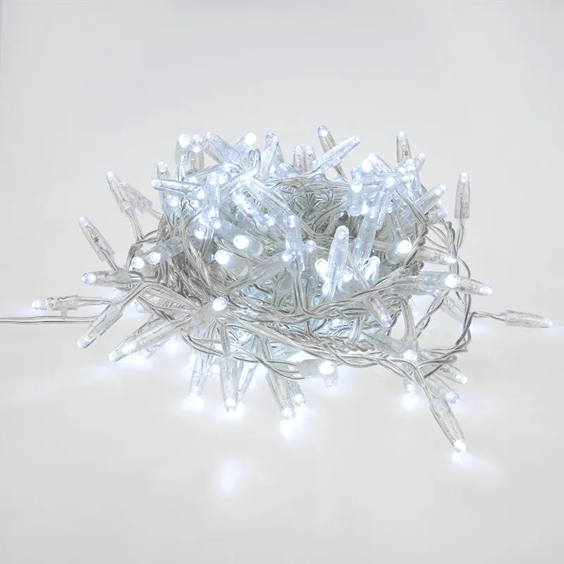 Гирлянда светодиодная Кластер 10м 400 LED БЕЛЫЙ прозрачный ПВХ IP65 постоянное свечение 230В нужен блок 303-500-1 NEON-NIGHT - Фото 3