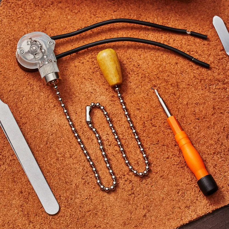 Выключатель для настенного светильника c проводом и деревянным наконечником, серебряный, 1 шт. REXANT - Фото 3