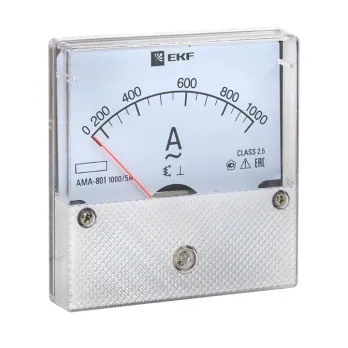 AMA-801 аналоговый на панель (80х80) круглый вырез 1000А трансф. подкл. EKF