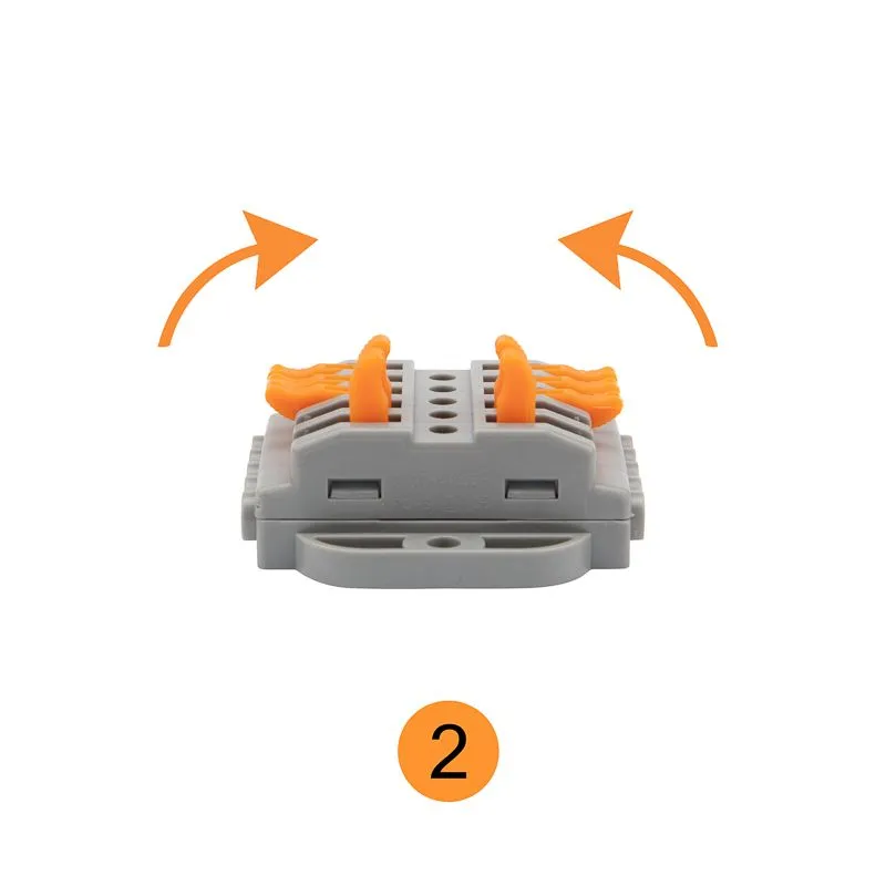 Клемма СМК 222-425P проходная 5 полюсов, с монтажной площадкой (0,08-4 мм²), серая (20 шт./уп.) REXANT - Фото 5