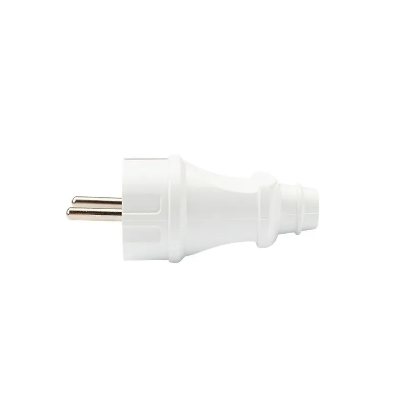 Вилка Евро прямая с з/к 16А усиленная белая REXANT - Фото 2