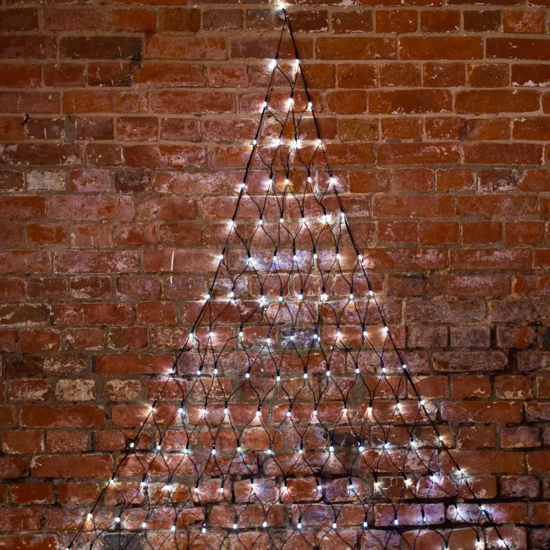 Гирлянда светодиодная Сеть треугольная 1,5х2х2м 136 LED БЕЛЫЙ черный ПВХ IP65 свечение с динамикой 230В блок в комплекте NEON-NIGHT