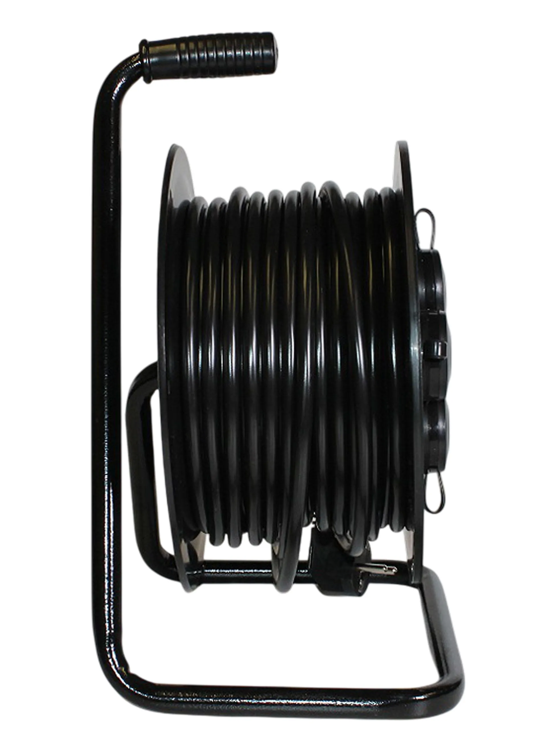 Удлинитель УКП-44 силовой на катушке 4 гн. ПВС 3х2,5 IP44 с/з 30м с автоматом защиты (катушка пластик) 16А 3500Вт - Фото 4