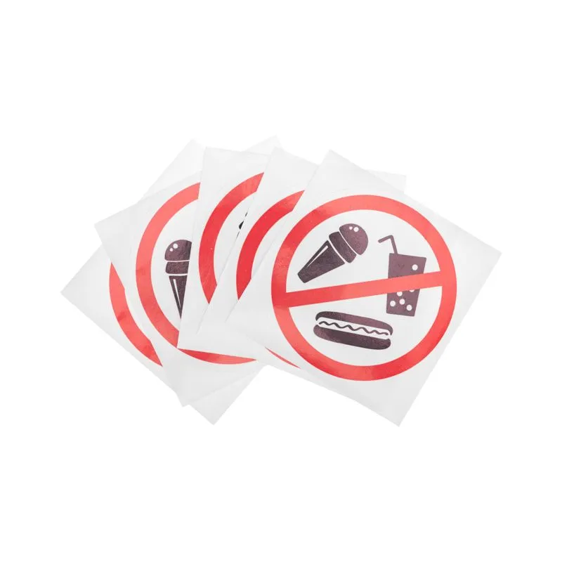 Наклейка запрещающий знак "С продуктами питания вход запрещен" 150*150 мм Rexant - Фото 2