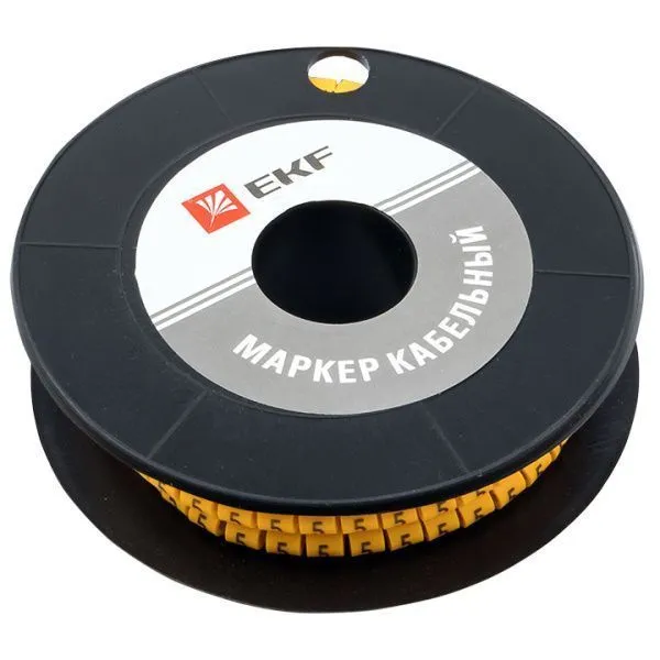 Маркер кабельный 6,0 мм2 "5" (350 шт.) (ЕС-3) EKF