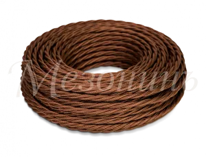 Провод декоративный витой TV+Internet, цвет - шоколад, ТМ "МезонинЪ,(бухта 45м) GE72100-17 GE72100-17