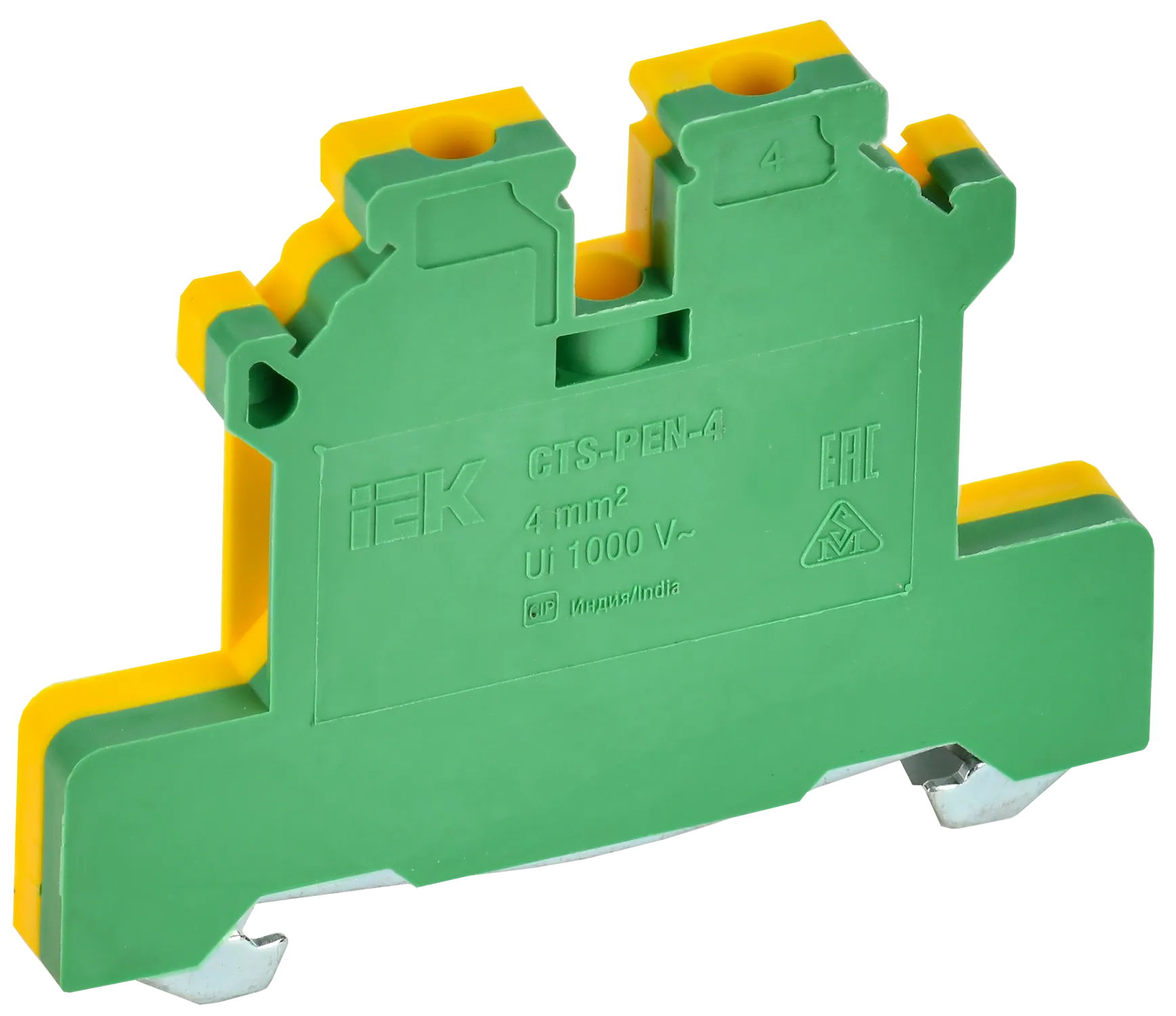 Колодка клеммная CTS-PEN заземляющая 4мм2 желто-зеленая IEK