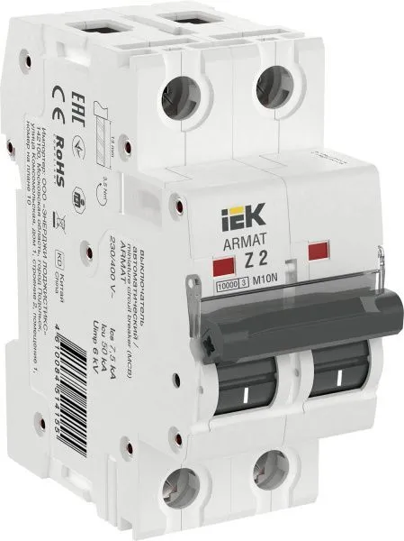 ARMAT Автоматический выключатель M10N 2P Z 2А IEK AR-M10N-2-Z002