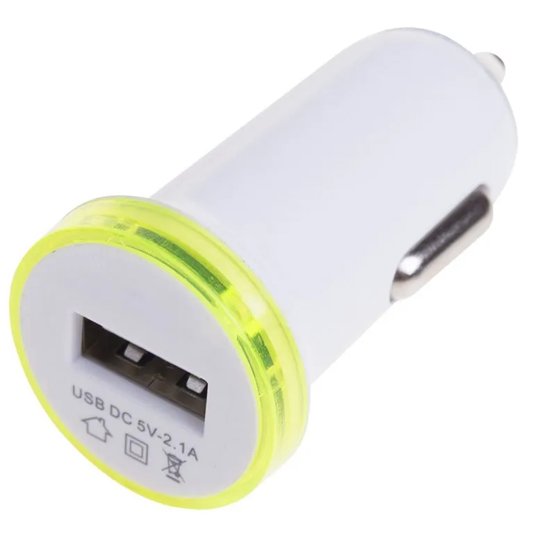 Автозарядка в прикуриватель USB (АЗУ) (5 V, 2100 mA) белая REXANT