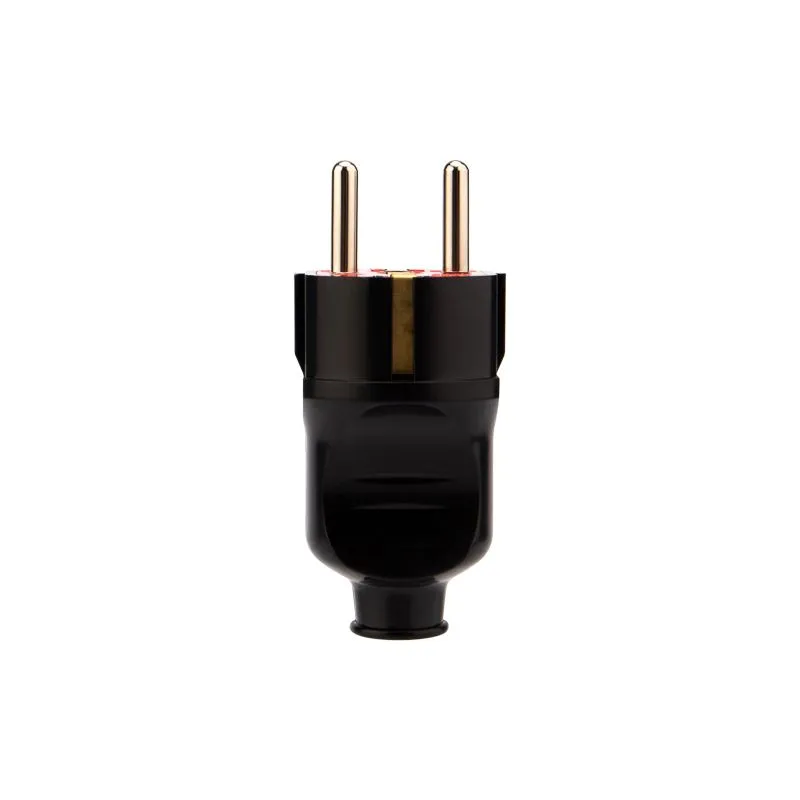 Вилка Евро прямая с з/к 16А усиленная черная REXANT - Фото 2