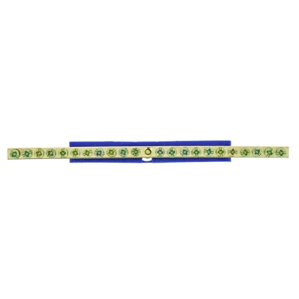 Шина "0" N (6x9мм) 20 отв. латунь синий изолятор на DIN-рейку EKF