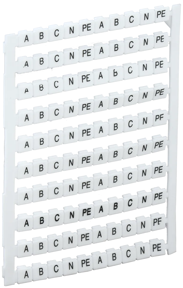 Маркеры для КВИ-4/16мм2 с символами "A, B, C, N, PE" IEK