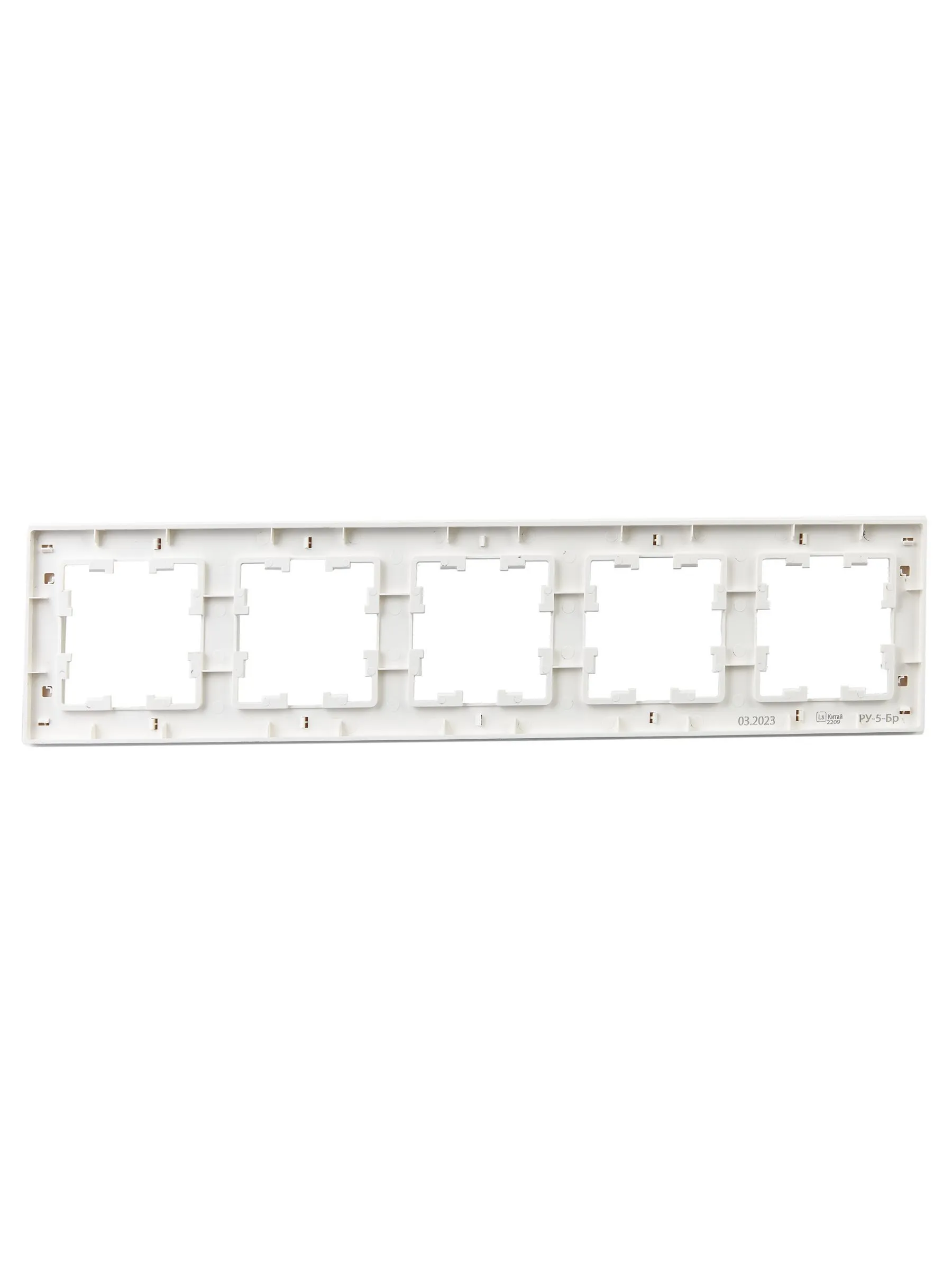 BRITE Рамка 5-местная РУ-5-Бр белый рифленый IEK - Фото 4