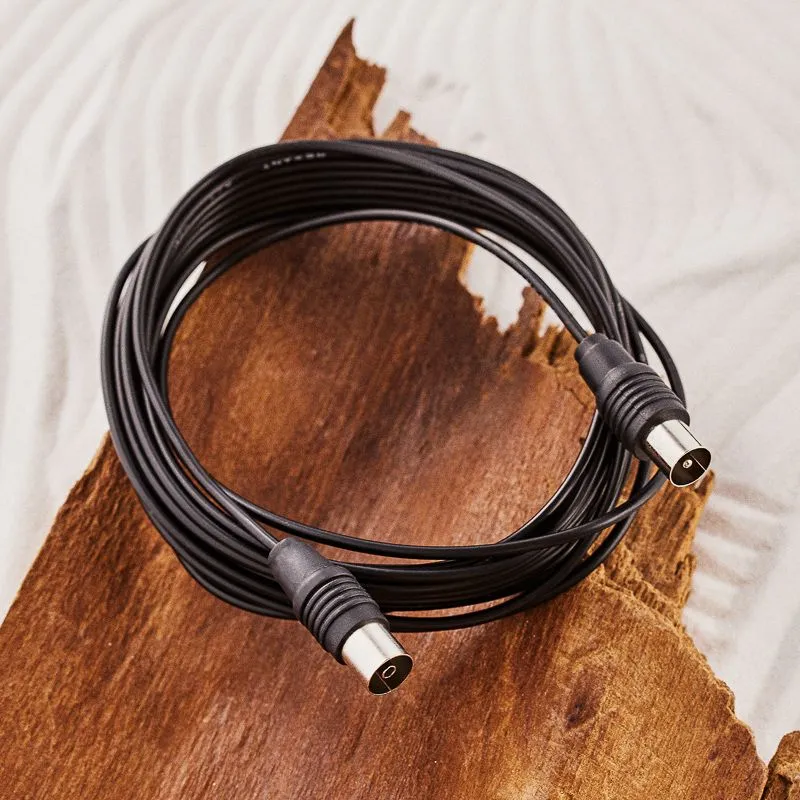 ВЧ-кабель, ТВ-гнездо - ТВ-штекер, 5м, черный REXANT - Фото 2