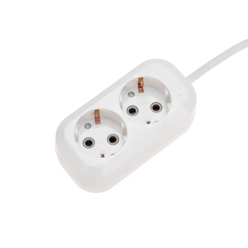Удлинитель 2 гнезда, 1,5м, 3х0,75мм², с/з, белый PROconnect - Фото 5