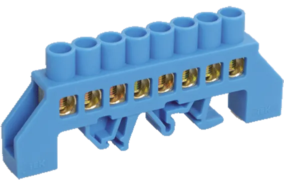 Шина N "ноль" в комбинированном DIN-изоляторе типа "Стойка" ШНИ-8х12-8-КС-С IEK