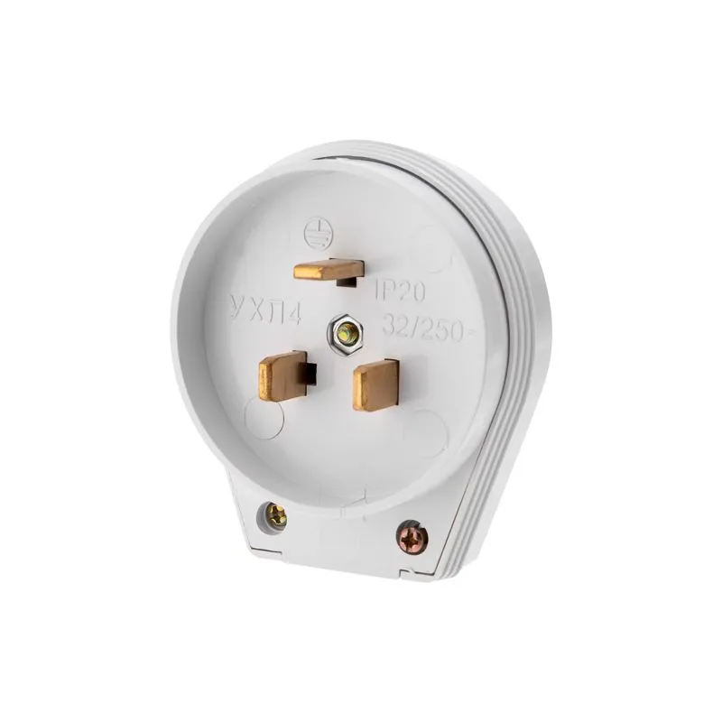 Вилка ВШ для электрической плиты 32А, 250В, 2Р+РЕ (ОУ) белая REXANT - Фото 3