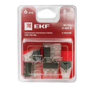 Клемма СМК 773-106 блистер (5шт.) EKF plc-smk-106b