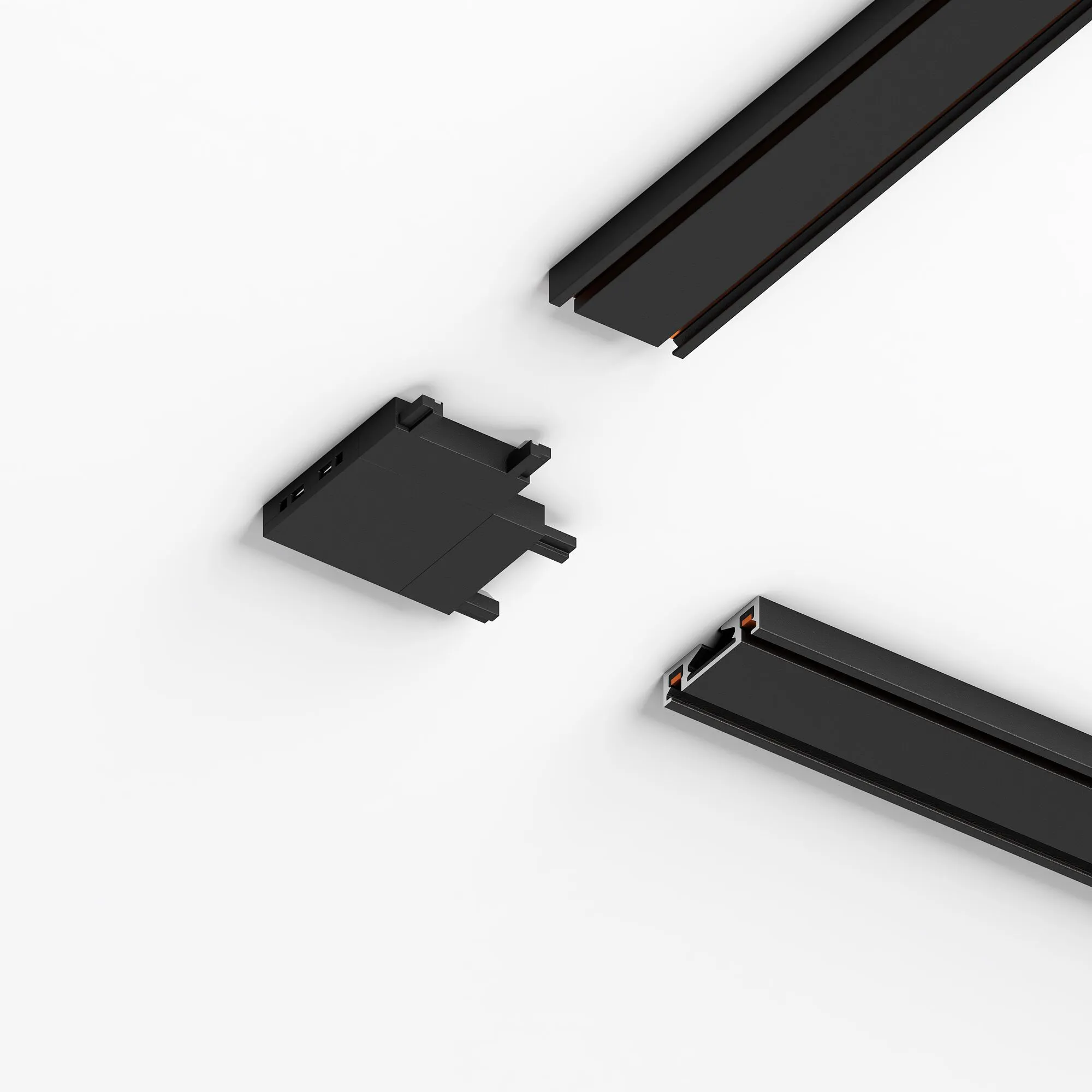 Flat Magnetic Четырёхсторонний соединитель для накладного шинопровода (чёрный) 85003/00 Elektrostand - Фото 7